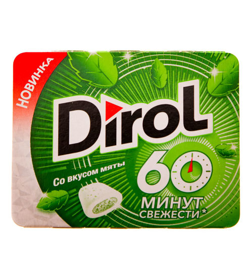 Изображение Жеательная резинка Dirol 60минут б/с со вкусом мяты 16г