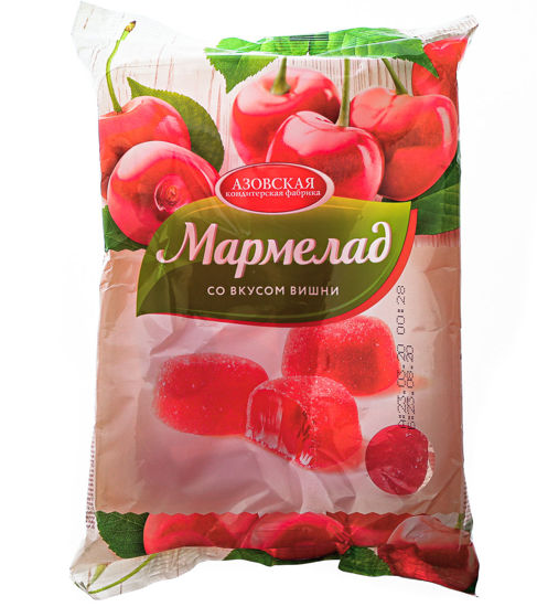 Изображение Мармелад желейный со вкусом вишни АЗОВ 300г