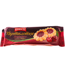 Изображение Печенье КУХМАСТЕР "Вишневые тарталетки" 240г