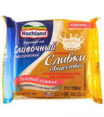 Изображение Плавл. сыр Hochland Сливочный (ломтики) 