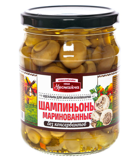 Изображение УРОЖАЙНА Шампиньоны маринованные, с/б /12 шт