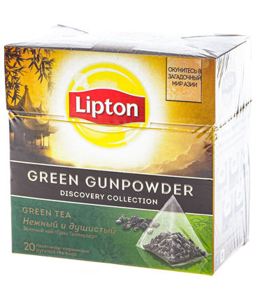 Изображение Чай зеленый Green Gunpowder Lipton 20п-пирамидки