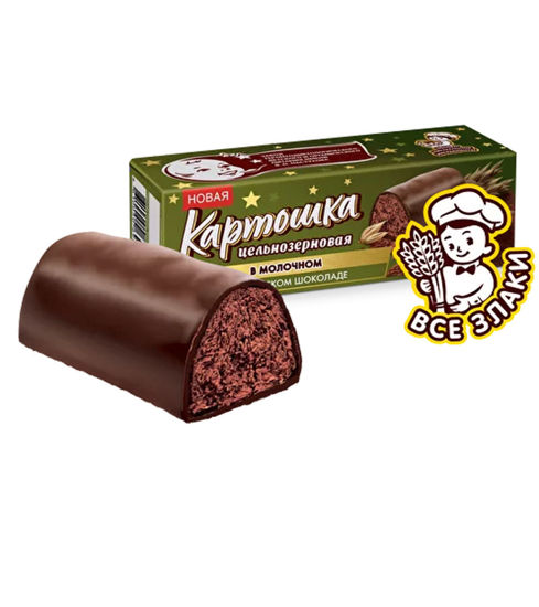 Изображение БЗМЖ 0579 "Картошка" ЦЕЛЬНОЗЕРНОВАЯ в молочном бельгийском шоколаде 60г (шт.)