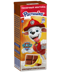 Изображение БЗМЖ 9022 Растишка Коктейль молоч.ультрап.шоколадн.Банан 2% 210г TBA slim ГК18 (шт.)