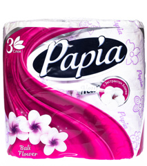Изображение 3967 Papia туалетная бумага 4 шт трехслойная, bali flower {14} 