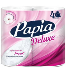 Изображение 0037 Туалетная бумага Papia Deluxe 4 слоя 4 рул