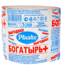 Изображение 8074 Туалетная бумага Plushe Богатырь 1сл 