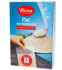 Изображение 5454 Рис длиннозерный 5 x 80 г Увелка пропаренный к/уп