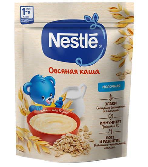 Изображение 3403 Каша молочная 200 г Nestle NESTLE овсяная дой-пак