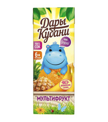 Изображение 2005 Сок 200 мл мультифруктовый восстановленный Дары Кубани для детей