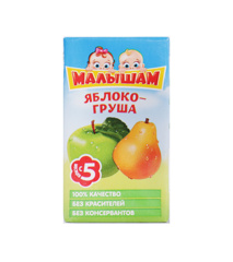 Изображение 7274 "ФН Малышам" Нектар яблочно-грушевый неосветл. для пит. дет. раннего возр. 125мл, 365дней