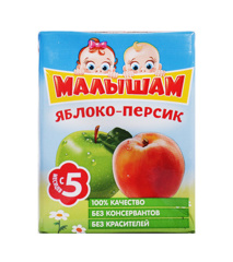 Изображение 3412 "ФН Малышам" Нектар ябл.-персик. неосветл. для пит. дет. раннего возр. 200мл, 365дней