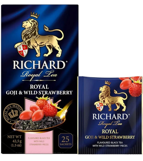 Изображение 1577 Чай 25 шт Richard черный Royal Goji & Wild Strawberry к/уп
