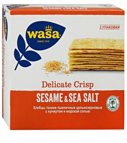 Изображение 2455 Хлебцы тонкие пшенич. цельнозерн.с кунжутом и мор.солью 190г  WASA 