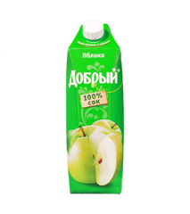 Изображение 4877 Сок Яблоко 100% сок 1 л ТМ Добрый 