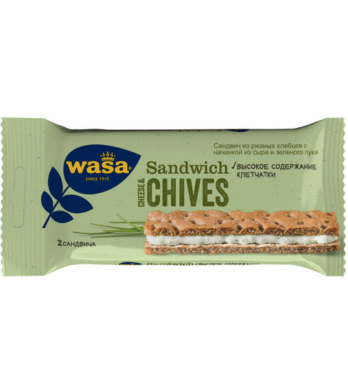 Изображение 2509 Сандвич из ржан. хлебцев с нач. из сыра и зеленого лука 37г   WASA 
