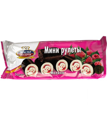 Изображение 0485 Рулет МасДес крем малина мини 175г