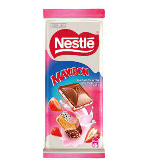Изображение 1973 Шоколад 80 г Nestle Россия Максибон со вкусом клубники м/уп