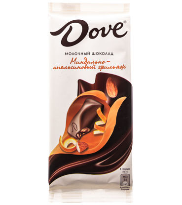 Изображение 4099 Шоколад ТМ Dove Молочный Миндаль/Апельсин/Грильяж,  90 г