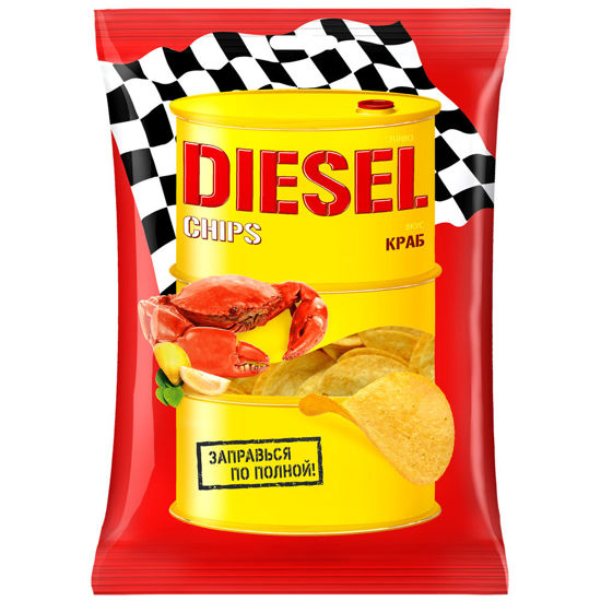 Изображение 0015 Чипсы картофельные «TurboDiesel» 75г 15п со вкусом краба NEW