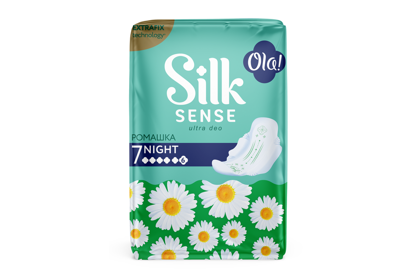 Изображение 0107 Прокладки Ola! Silk Sense ULTRA NIGHT Ромашка 7шт