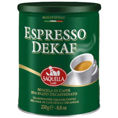 Изображение 0111 Кофе 250 г SAQUELLA Espresso Dekaf молотый без кофеина ж/б