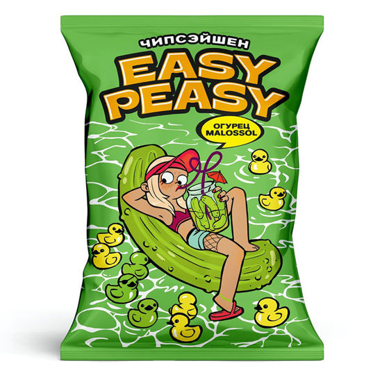 Изображение 0218 Чипсы картофельные 70 г Easy Peasy Малосольный огурец м/уп