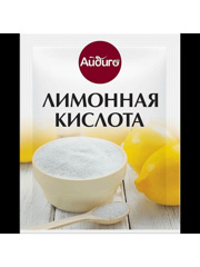 Изображение 0298 Лимонная кислота 40 г Айдиго м/уп