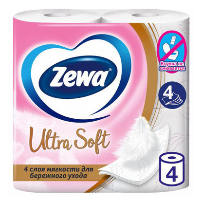 Изображение 0326 Туалетная бумага Zewa Ultra Soft 4 шт 4 слоя