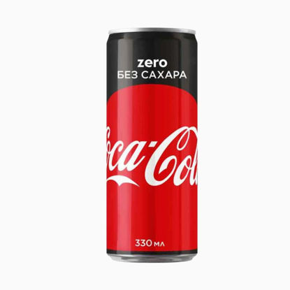 Изображение 0392 Напиток 330 мл Coca Cola б/а газированный Zero Польша ж/б