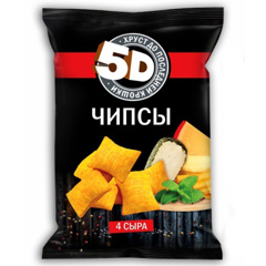 Изображение 0982 Чипсы 200 г 5D 4 сыра м/уп