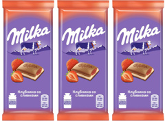 Изображение 1119 Шоколад Милка Клубника и сливки, 85г