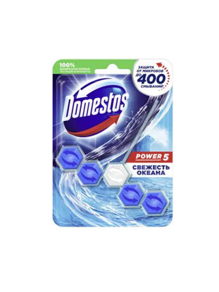 Изображение 1154 DOMESTOS БЛОК ДЛЯ ОЧИЩЕНИЯ УНИТАЗА POWER 5 СВЕЖЕСТЬ ОКЕАНА 9X55Г