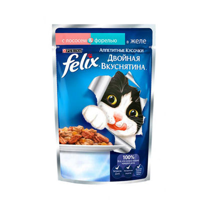 Изображение 1590 Корм для кошек 75 г FELIX Аппетитные Кусоч Кролик м/уп