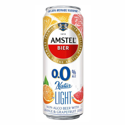 Изображение 1640 Пивной напиток Амстел Натур Апельсин и Грейпфрут 0,43 ж/б безалкогольный