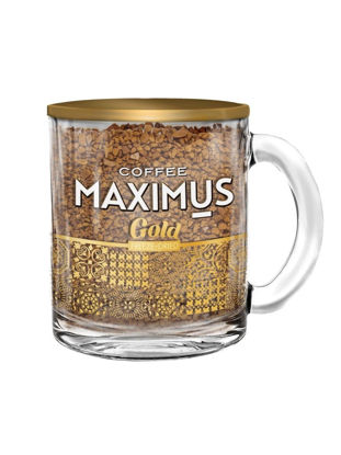 Изображение 1689 Кофе раст.  ТМ Maximus Gold в стеклянной кружке 70г