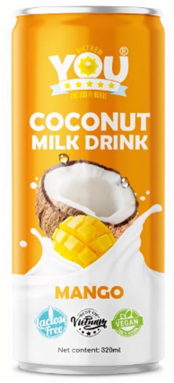 Изображение 1853 Напиток 320 мл YOU кокосовое молоко со вкусом манго ж/б