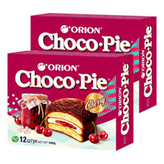 Изображение 2245 Бисквит 360 г ORION Choko Pie ВИШНЯ к/уп