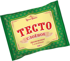 Изображение 2299 Тесто слоеное дрожжевое  (пласт) 500гр ТМ Царское Подворье
