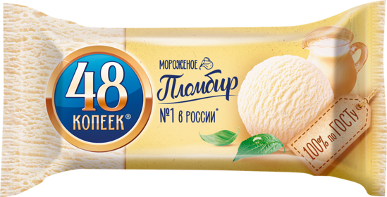 Изображение 2889 Мороженое 210 г Nestle 48 КОПЕЕК Пломбир 13% брикет м/уп