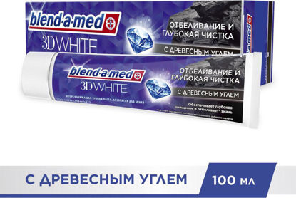 Изображение 2937 BLEND_A_MED Зубная паста 3D White Отбеливание и глубокая чистка с Древесным углем 100мл