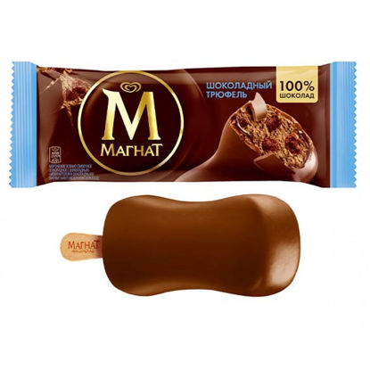 Изображение 2951 Мороженое шоколадное с шоколадным наполнителем и кусочками печенья 90 гр. ТМ КМ
