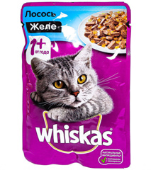 Изображение 3923 ТМ Whiskas Пауч 28*75г Желе Лосось