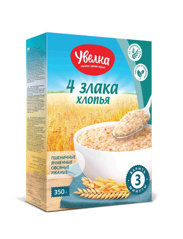 Изображение 5324 Хлопья 350 г Увелка 4 злака  к/уп