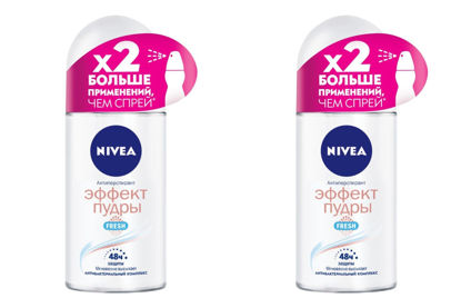 Изображение 5566 Дезодорант 50 мл Nivea Део ролик Эффект пудры Fresh женский ст/бут