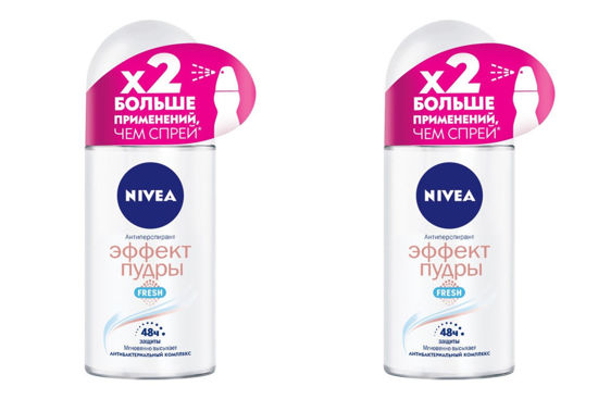 Изображение 5566 Дезодорант 50 мл Nivea Део ролик Эффект пудры Fresh женский ст/бут