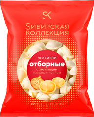 Изображение 5649 Пельмени 430 г Сибирская Коллекция отборные с жареным хрустящим лучком п/эт
