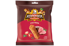 Изображение 5660 Сухарики 40 г 3корочки ржаные Ростбиф м/уп