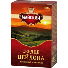 Изображение 6046 Чай 100 г Майский чёрный листовой Сердце Цейлона к/уп