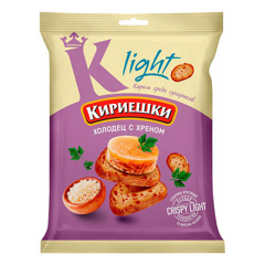 Изображение 6576 Сухарики 80 г Кириешки ржаные Ligh холодец с хреном м/уп